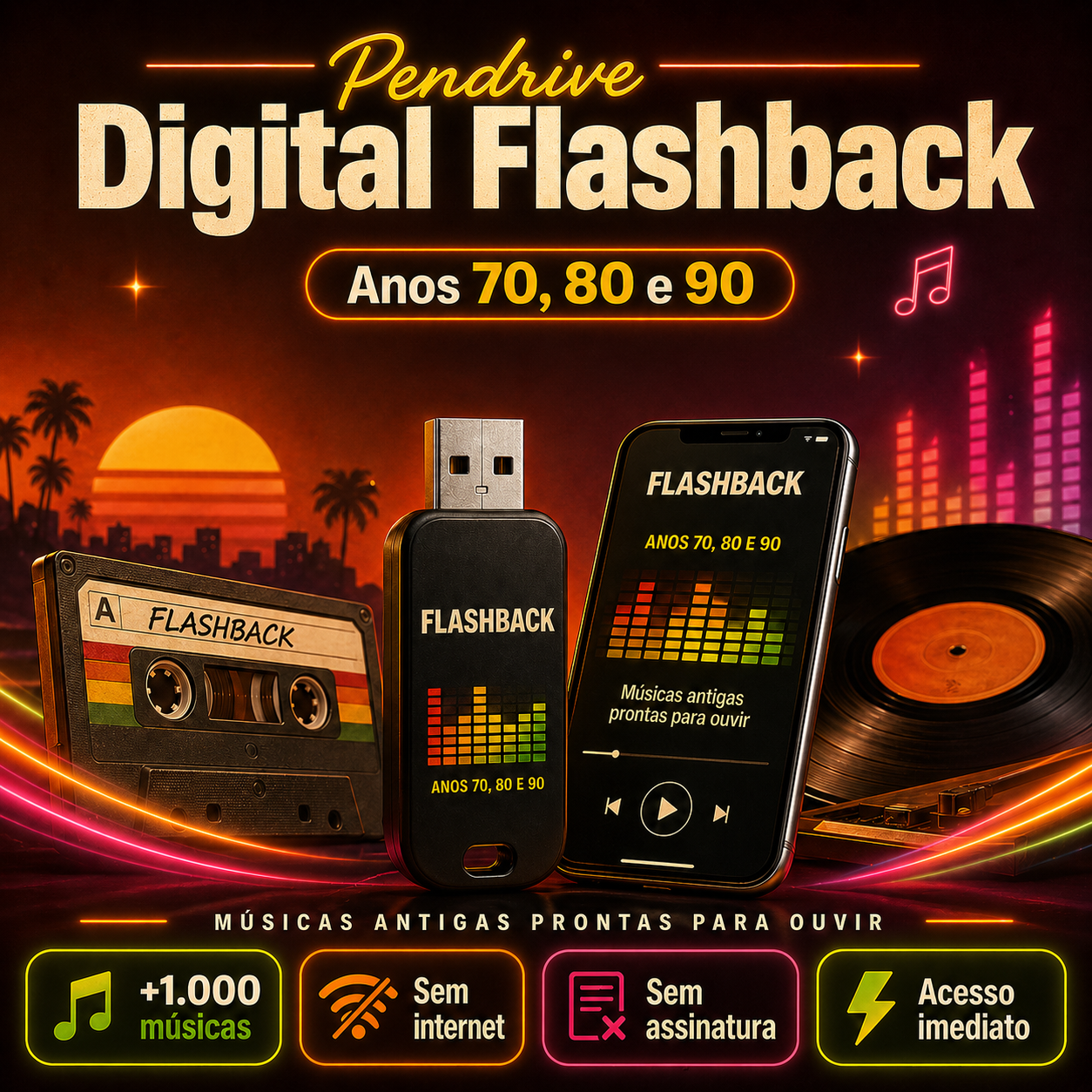 Pendrive Digital Flashback Brasil